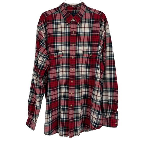 Ralph Lauren Brushed Cotton Plaid Button Down Shirt  size 2XLT Tall Men’s - Picture 1 of 11
